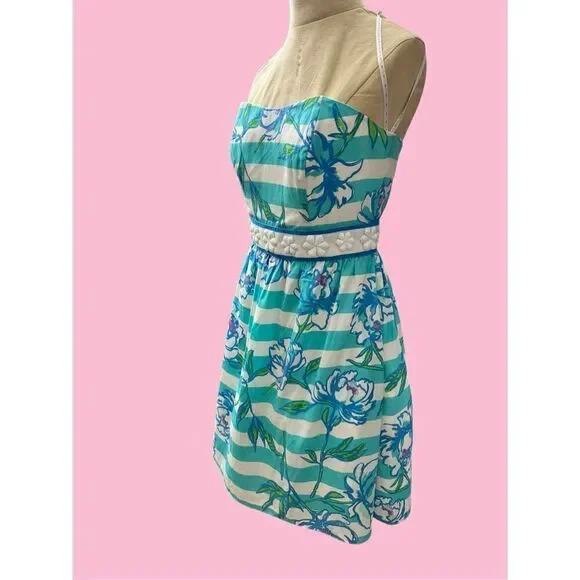Lilly Pulitzer Langley Embellished Silk Dress / SZ: 4 / EUC - Picture 2 of 7